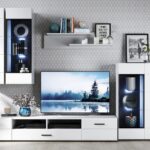 Гостиная Йорк - композиция 1 (Белый/Белый глянец)