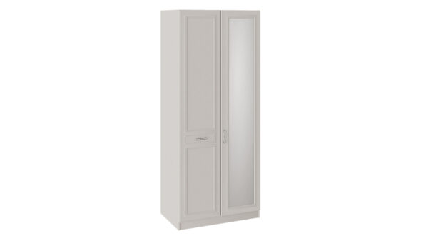 Шкаф для одежды с 1 глухой и 1 зеркальной дверью левый "Сабрина" СМ-307.07.221L (Кашемир)