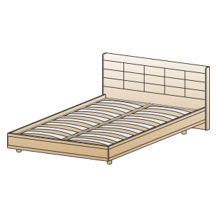 Кровать с мягким изголовьем (1,4*2,0) КР-2852