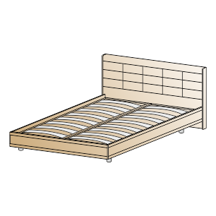 Кровать с мягким изголовьем (1,2*2,0) КР-2851