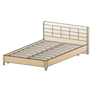 Кровать с мягким изголовьем (1,8*2,0) КР-2074