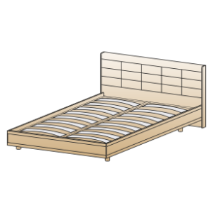 Кровать с мягким изголовьем (1,6*2,0) КР-2853 Мелисса