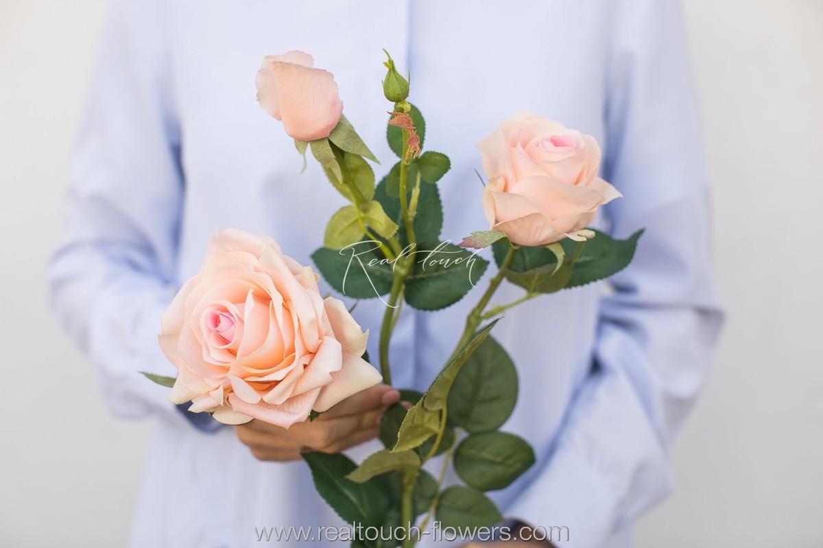 REAL TOUCH Роза Гранд 3+1 (Персиково-розовый)