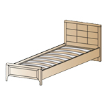 Кровать с мягким изголовьем (0,9*1,9) КР-1035