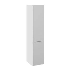 Шкаф для белья с зеркальной дверью «Глосс» СМ-319.07.112 (Белый глянец)