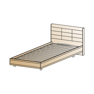 Кровать с мягким изголовьем (0,9*1,9) КР-2855 Мелисса
