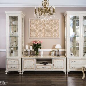 Гостиная Патрисия 2+ТВ+2 (крем корень глянец)