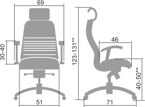 Кресло  Samurai KL-3.041 Белый лебедь