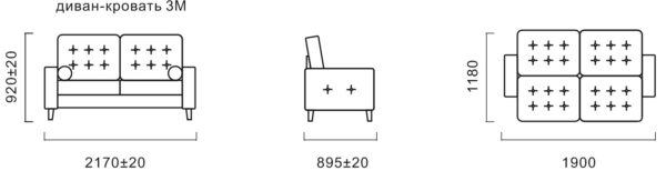 Набор мебели Бэк-1 3М+12, 974 (18 группа + Внг)