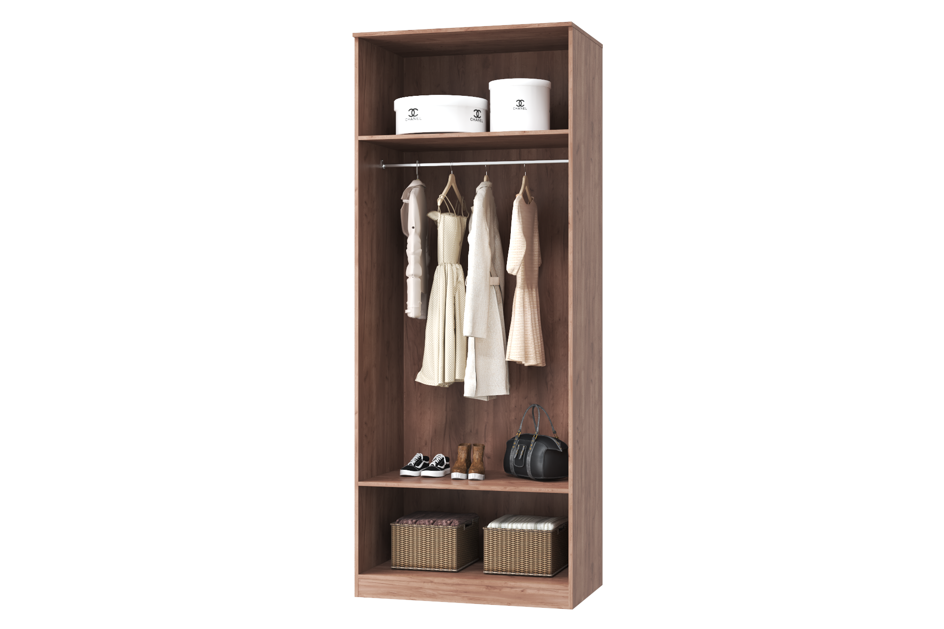 Шкаф 2-х дверный для одежды Тоскана (Дуб табачный/бисквит)