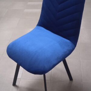 Стул Ники (профиль черный матовый, цвет сидения Синий микровелюр)