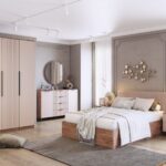 Спальный гарнитур «Тоскана» Композиция 2 (Дуб табачный/бисквит)