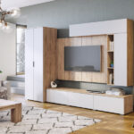 Гостиная «Сканди» Композиция 1 (Дуб бунратти/белый бланш)