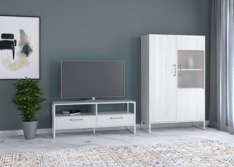 Тумба ТВ Виртон №11 (Винтерберг/Белый)