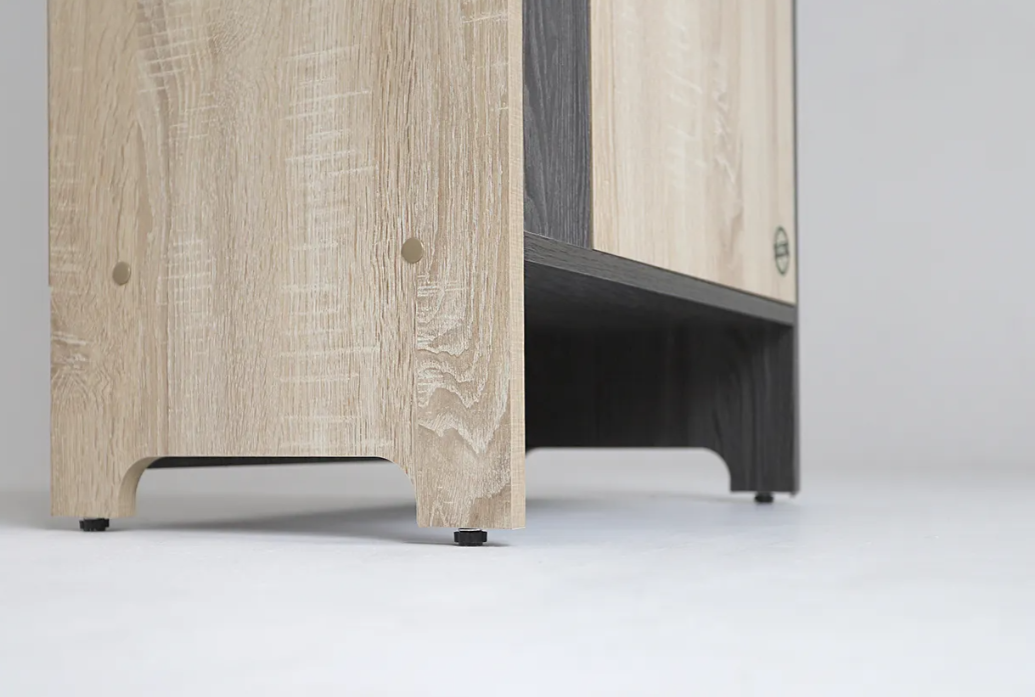 Шкаф Гретта №3 (Дуб Сонома/Ясень Чёрный)