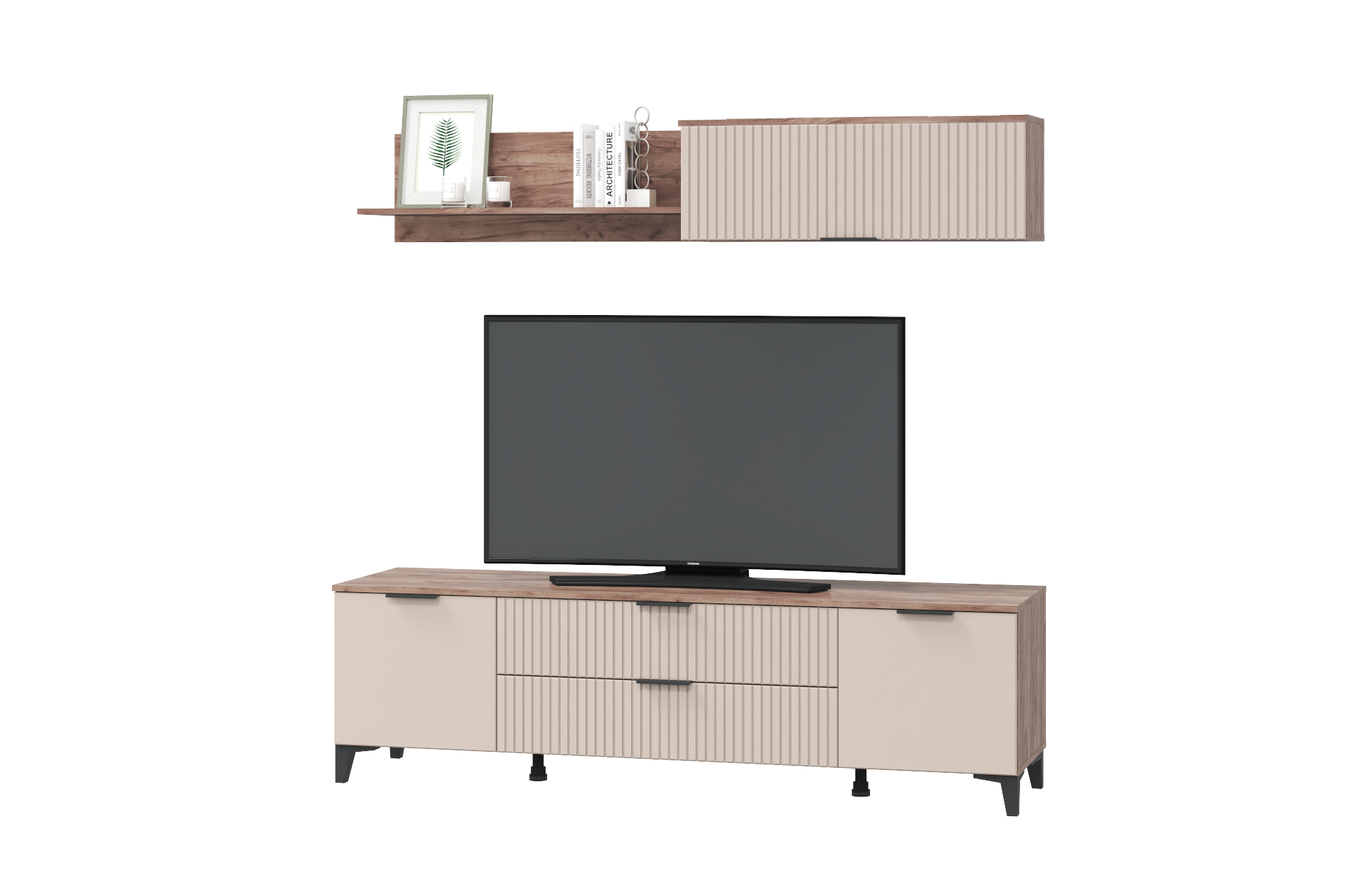 Гостиная «Тоскана» Композиция 1 (Дуб табачный/бисквит)