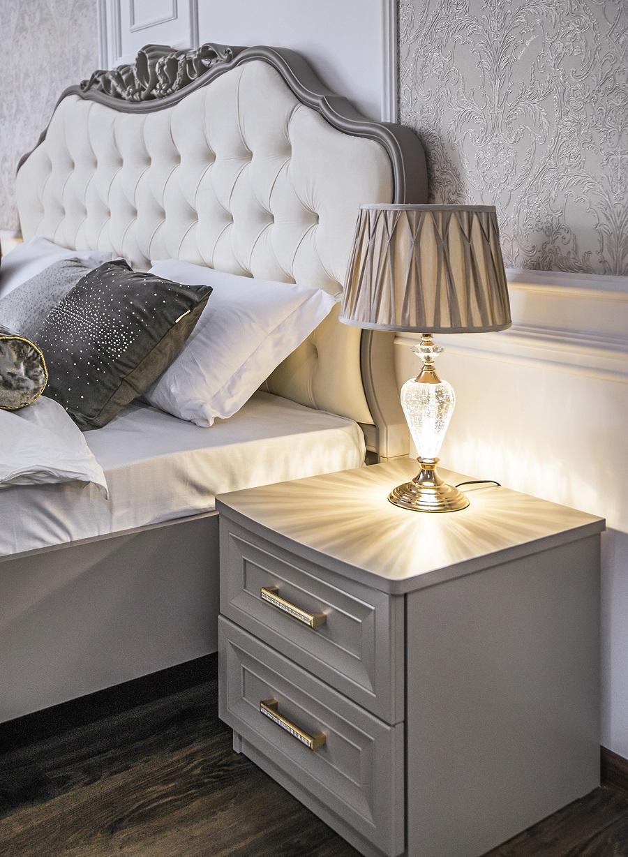 Спальный гарнитур Мокко Люкс - композиция 3 (Серый камень)