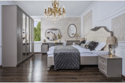 Спальный гарнитур Мокко Люкс - композиция 3 (Серый камень)