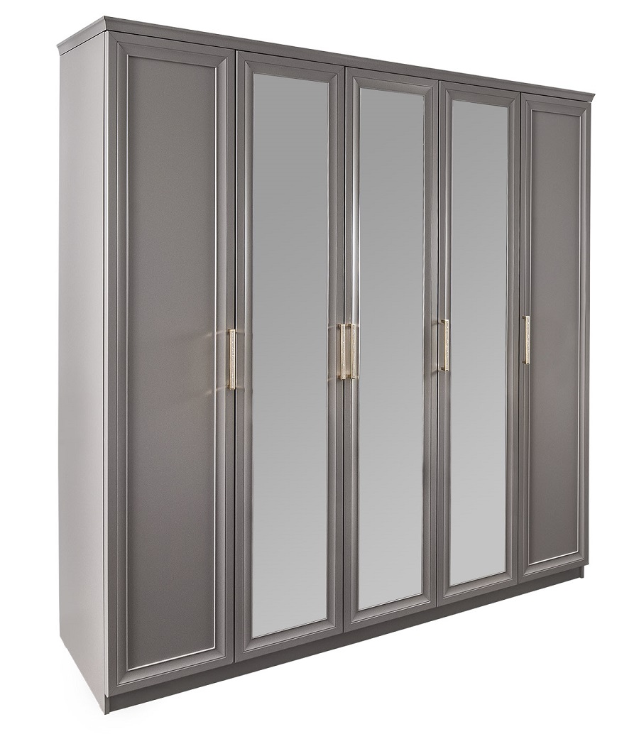 Шкаф Мокко Люкс 5-дверный с зеркалом