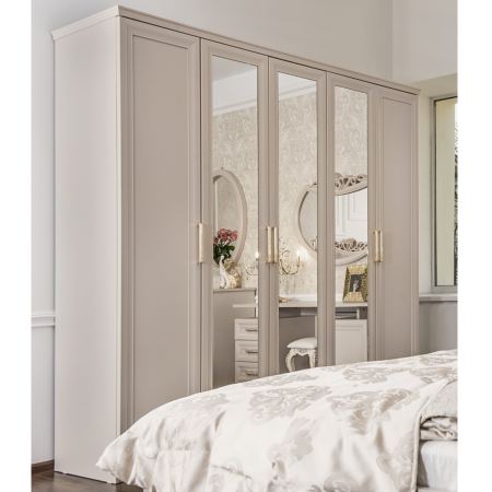 Шкаф Мокко Люкс 5-дверный с зеркалом