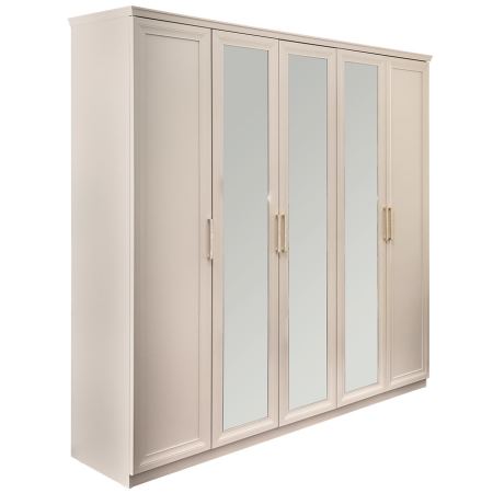 Шкаф Мокко Люкс 5-дверный с зеркалом