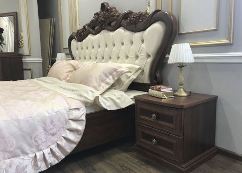 Кровать Афина с мягким изголовьем