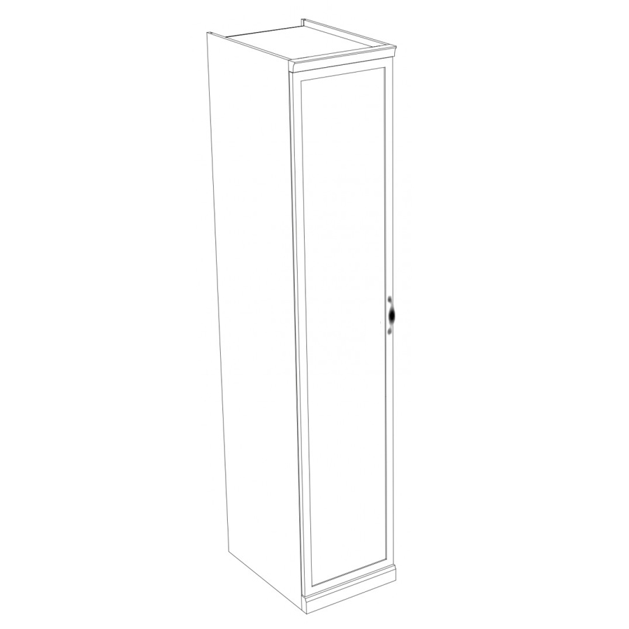 Шкаф секция 1-дверная Натали (Белый глянец)