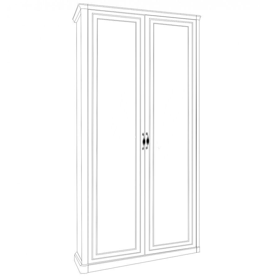 Шкаф 2-х дверный Натали (Белый глянец)