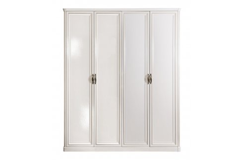 Шкаф 4-х дверный (2+2) Натали (Белый глянец)