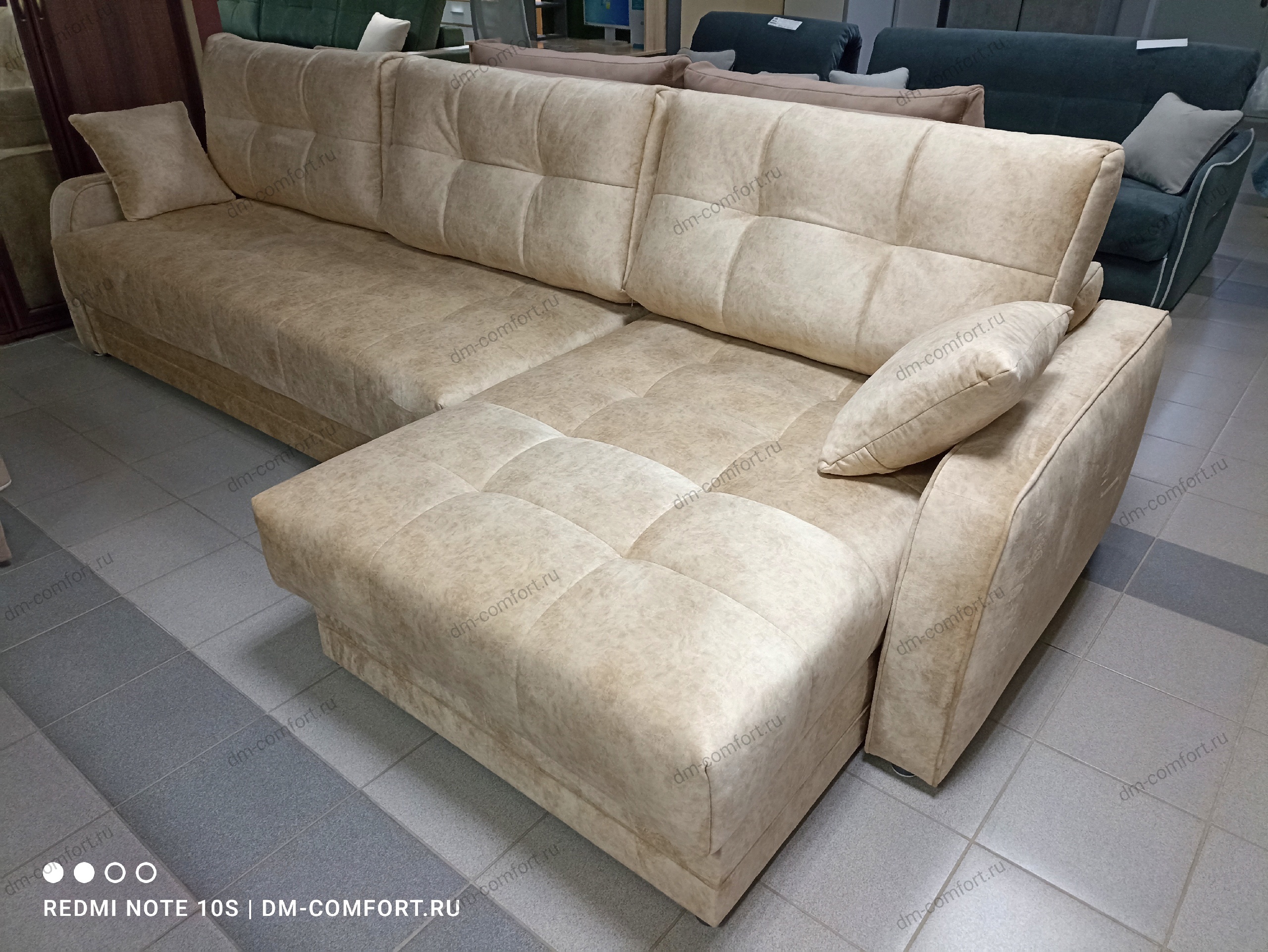 Диван угловой Женева 4 НПБ (2 категория, Wool 02)