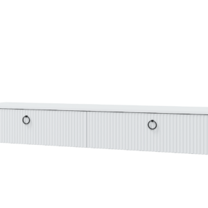 Тумба навесная Шарлиз с 2-мя ящиками (1800) (Белый снег софт)