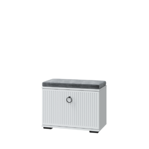 Тумба с мягким элементом Шарлиз (Белое сияние/Бренди лайт 26)