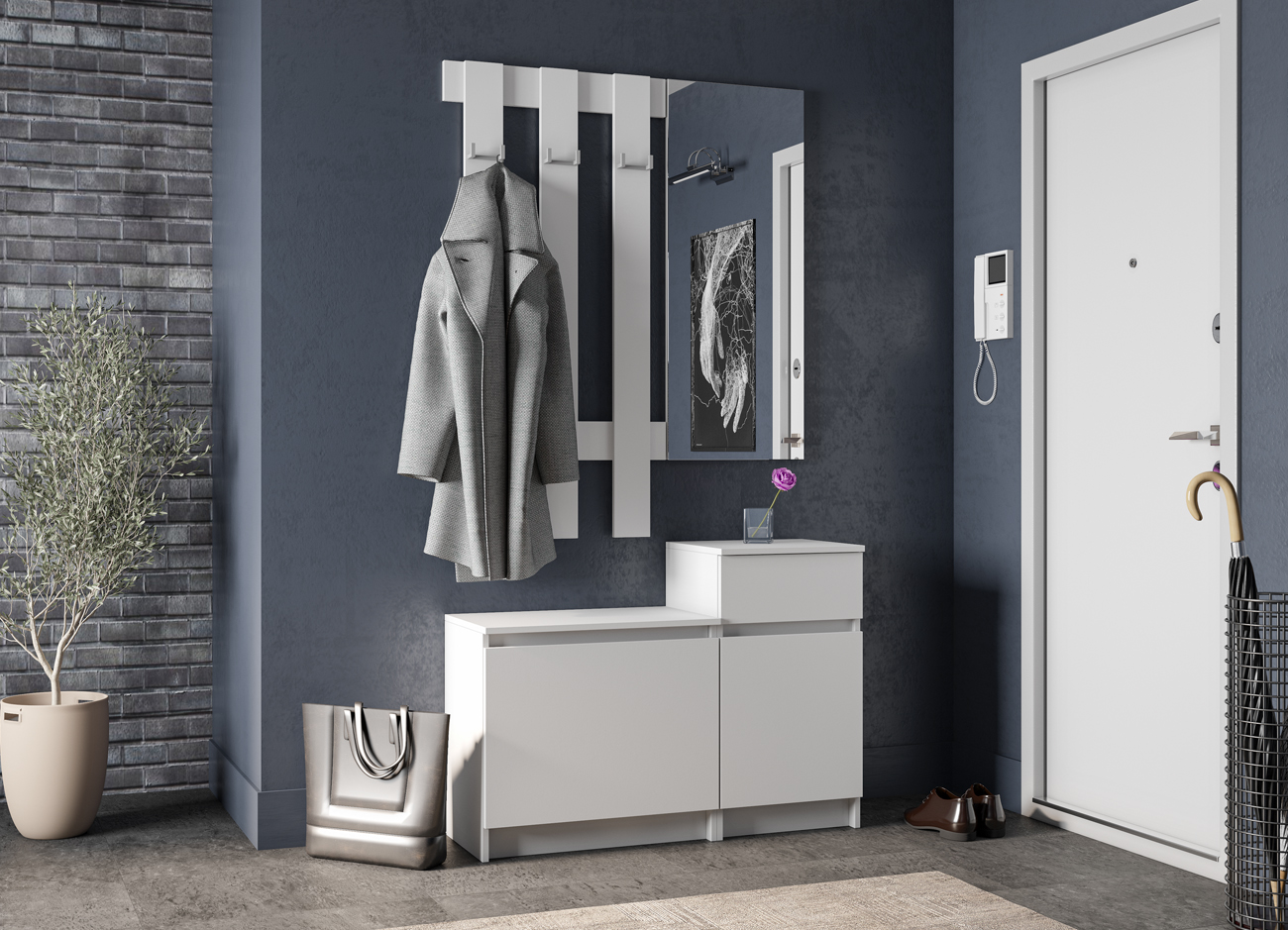 Зеркало Мори МПЗ 400 (Белый)