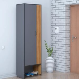 Шкаф Ольга-Лофт №3 (Дуб Крафт Золотой/Темно-Серый)