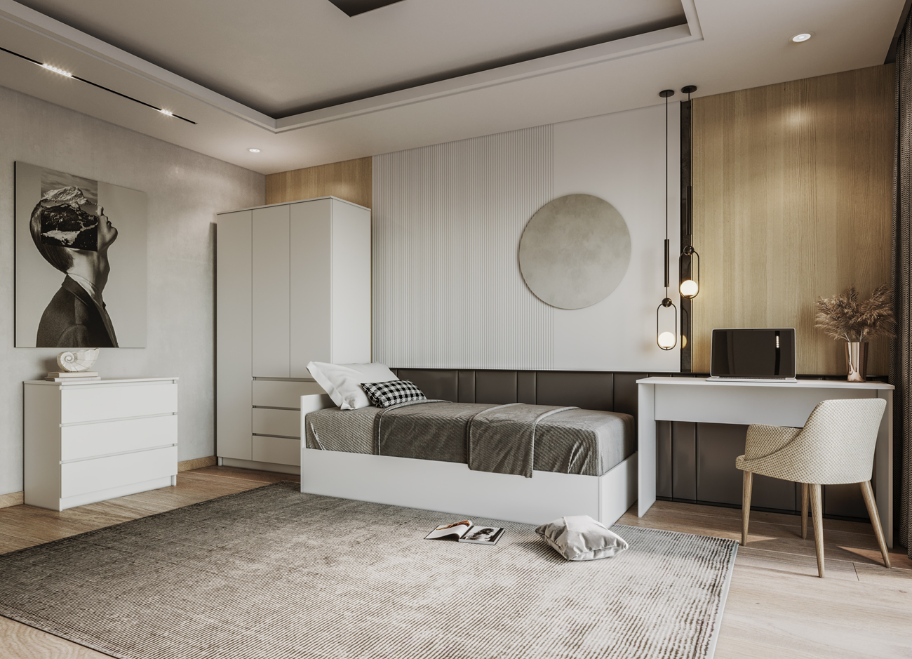 Шкаф 3-дверный Мори МШ 1200.1 (Белый)