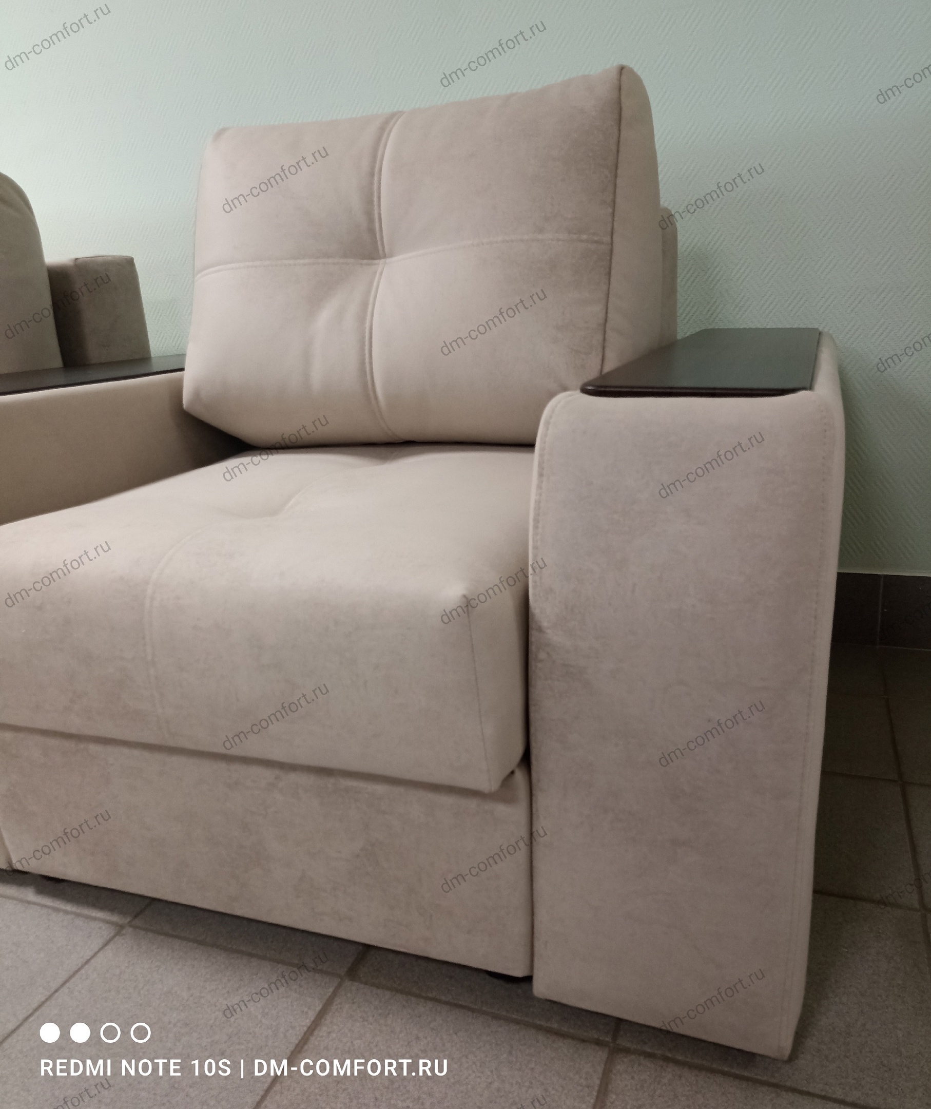 Диван Остин с оттоманкой 400 + Д1 НПБ 1В (Левый) 2 категория (Elza 2, Тиковое дерево)