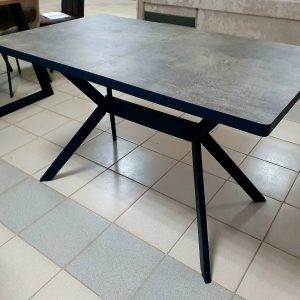 Стол раздвижной Верон-R (Камень Темный/Черный)