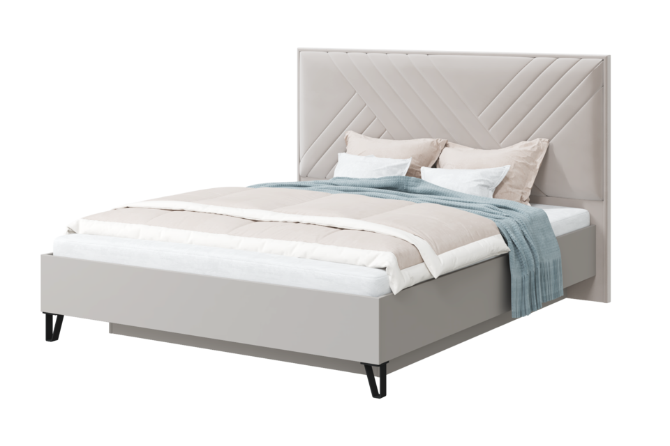 Кровать Кашемир с мягким изголовьем и подъемным механизмом (Кашемир/Сантьяго)