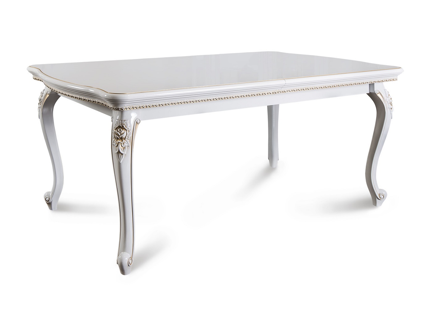 Стол обеденный Натали прямоугольный (Белый глянец)