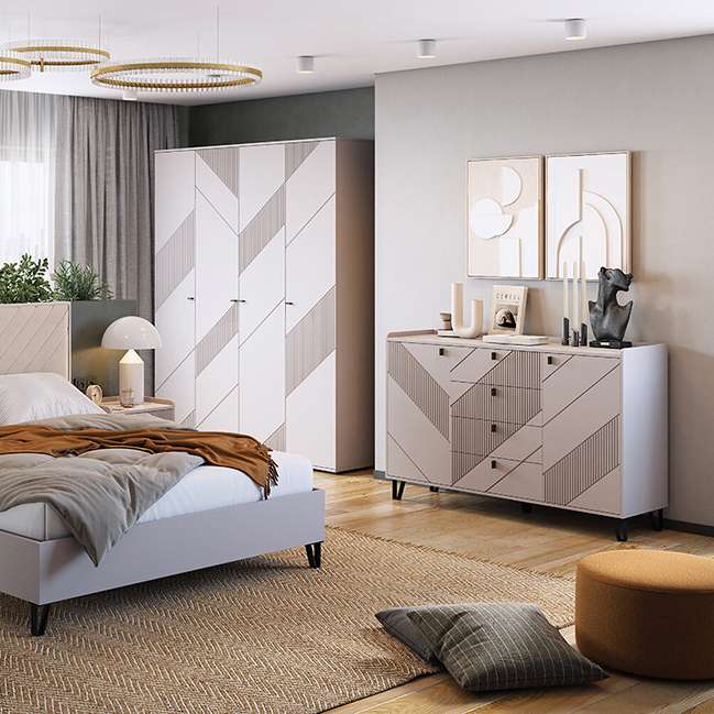 Шкаф 4-дверный Кашемир (Кашемир/Сантьяго)