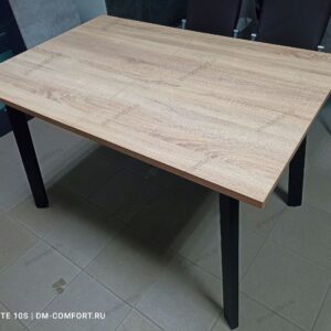 Стол Титан-02 1200(1700)*800 (Дуб текстурный, черный матовый)