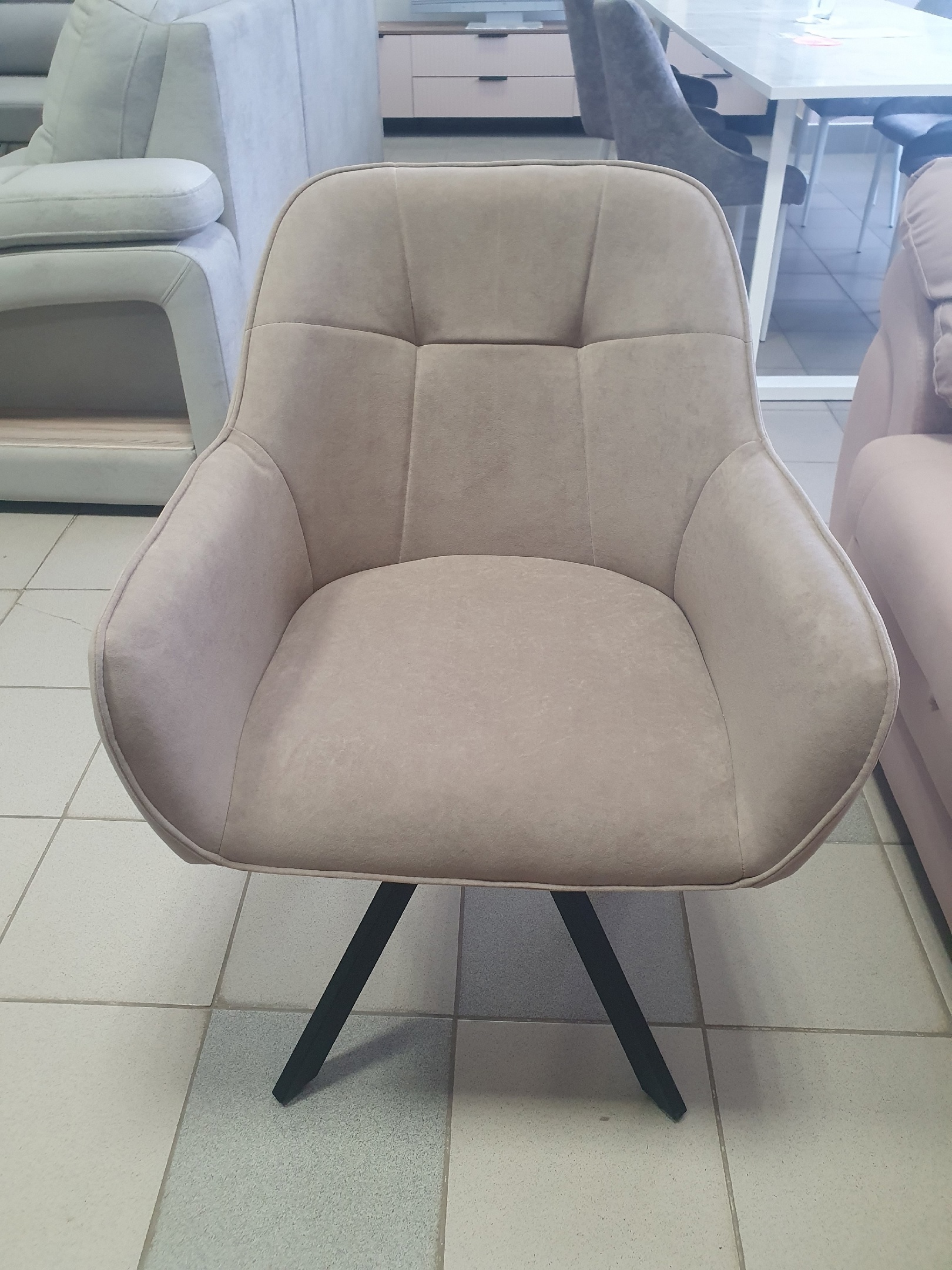 Кресло Cult 360 с поворотным механизмом (Brendy Smoke/Черный)