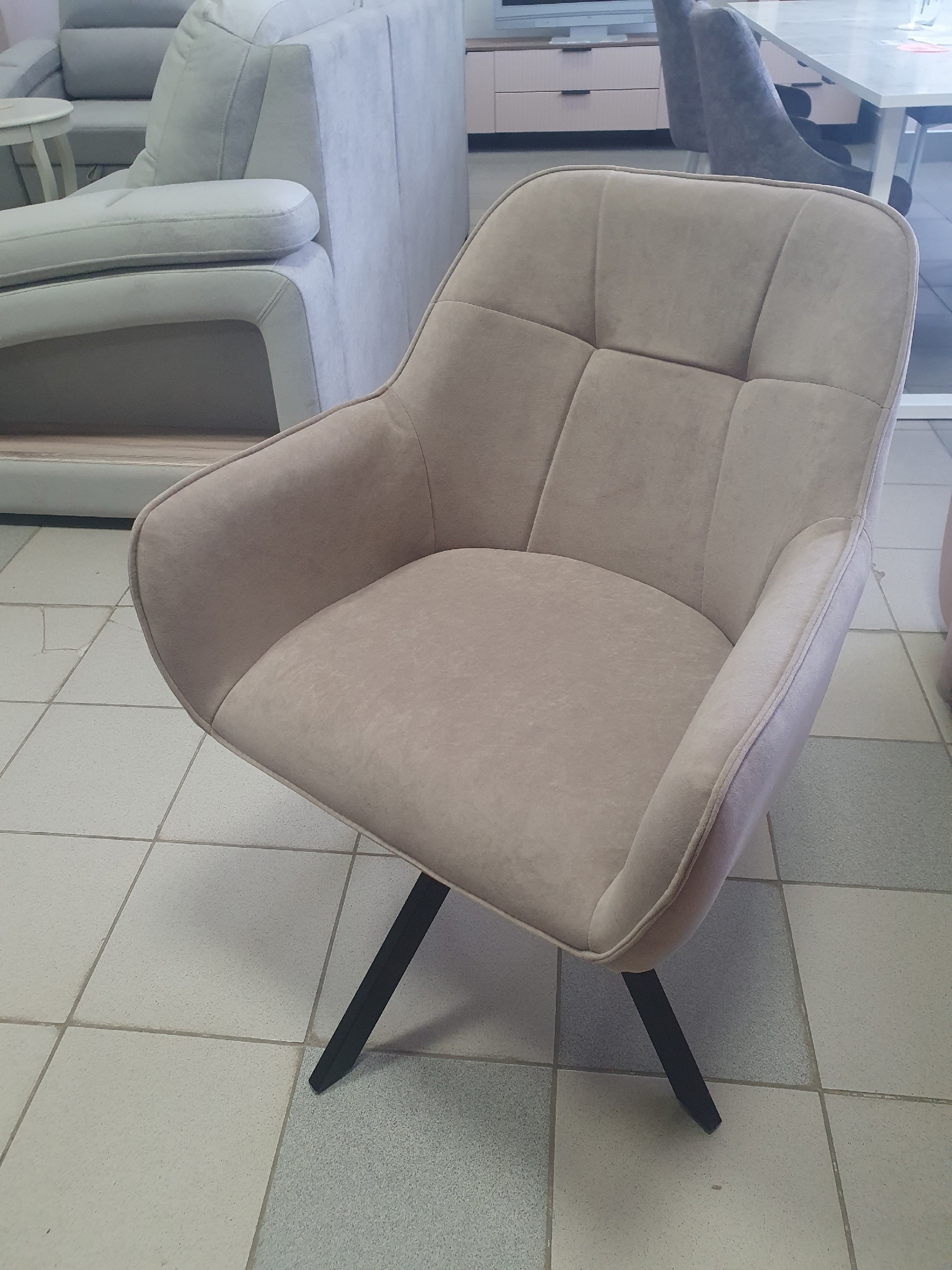 Кресло Cult 360 с поворотным механизмом (Brendy Smoke/Черный)