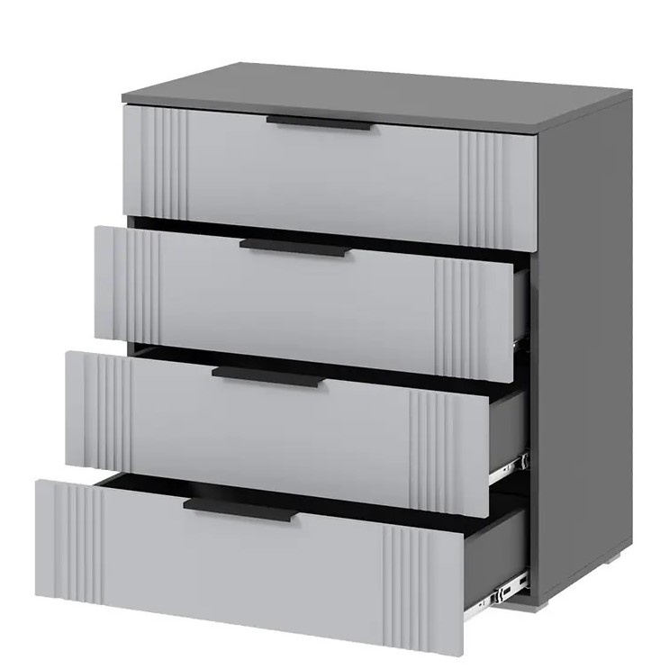 Комод Альмерия КМ-800 (Серый графит/бархат)