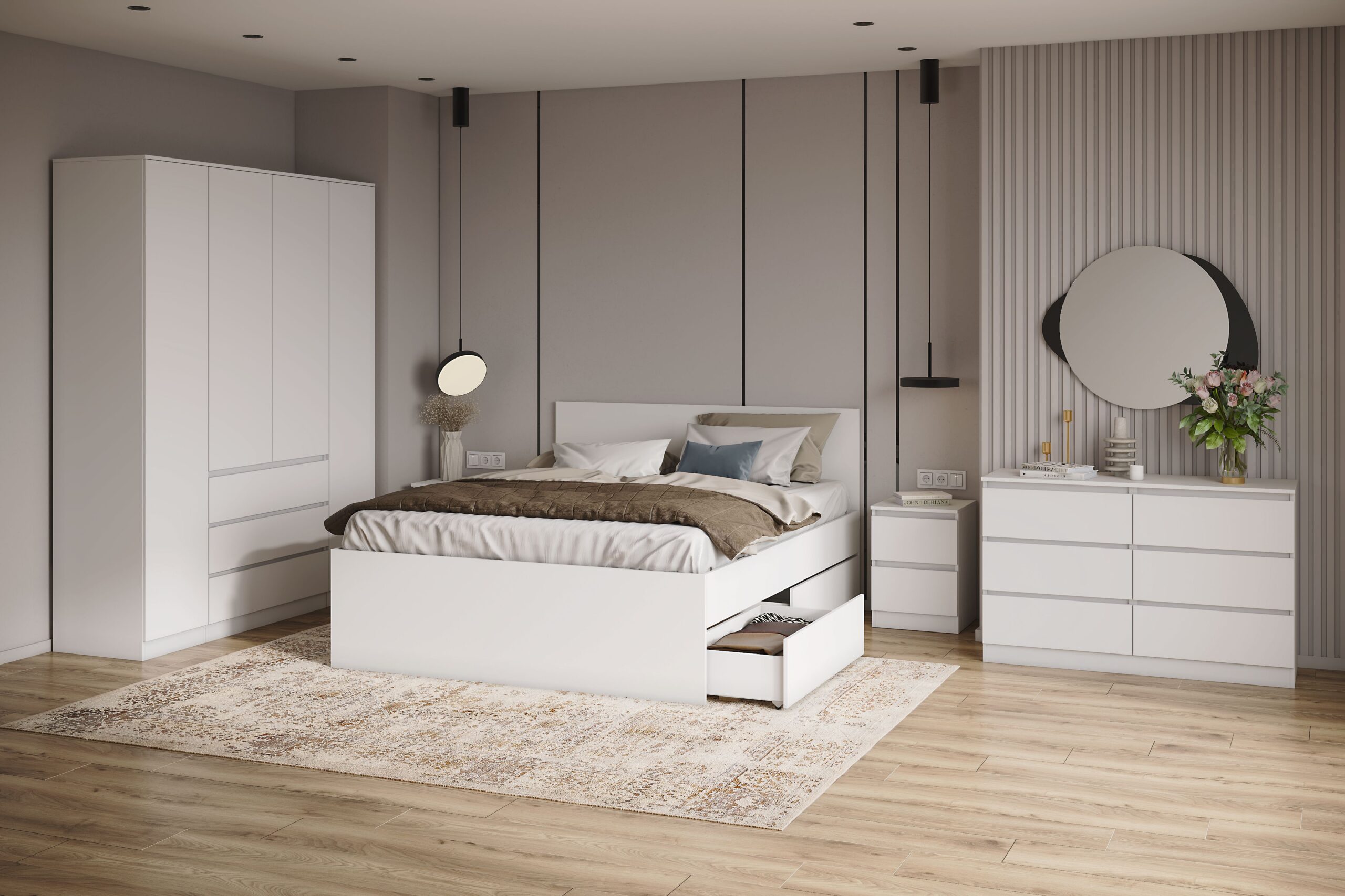 Кровать Мори КРМЯ 1600.1/1 (Белый)