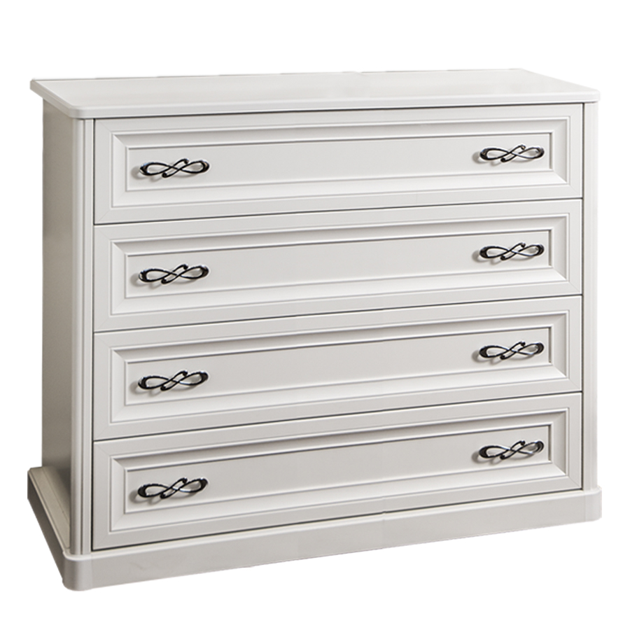 Комод 4ящ. Мишель (Белый матовый)