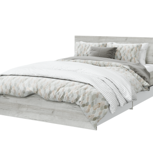 Кровать с ящиками Лори (Дуб серый/Белый)