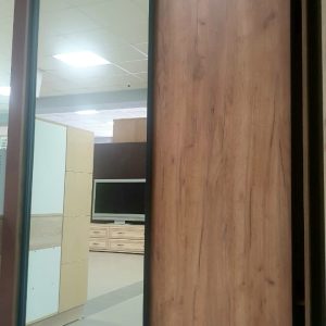 Шкаф-купе 2дв. Экспресс-2 1400 с зеркалом и 2-мя ящиками (Дуб табачный)