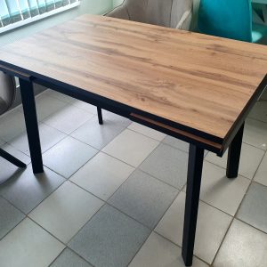 Стол раздвижной Винг mini (Дуб вотан/Черный)