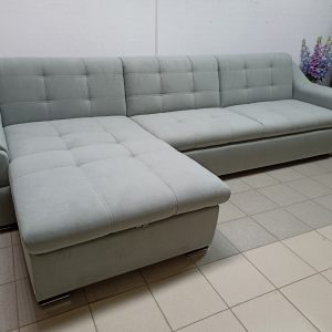 Диван угловой Антарес 1 ДУ (Велюр серый)